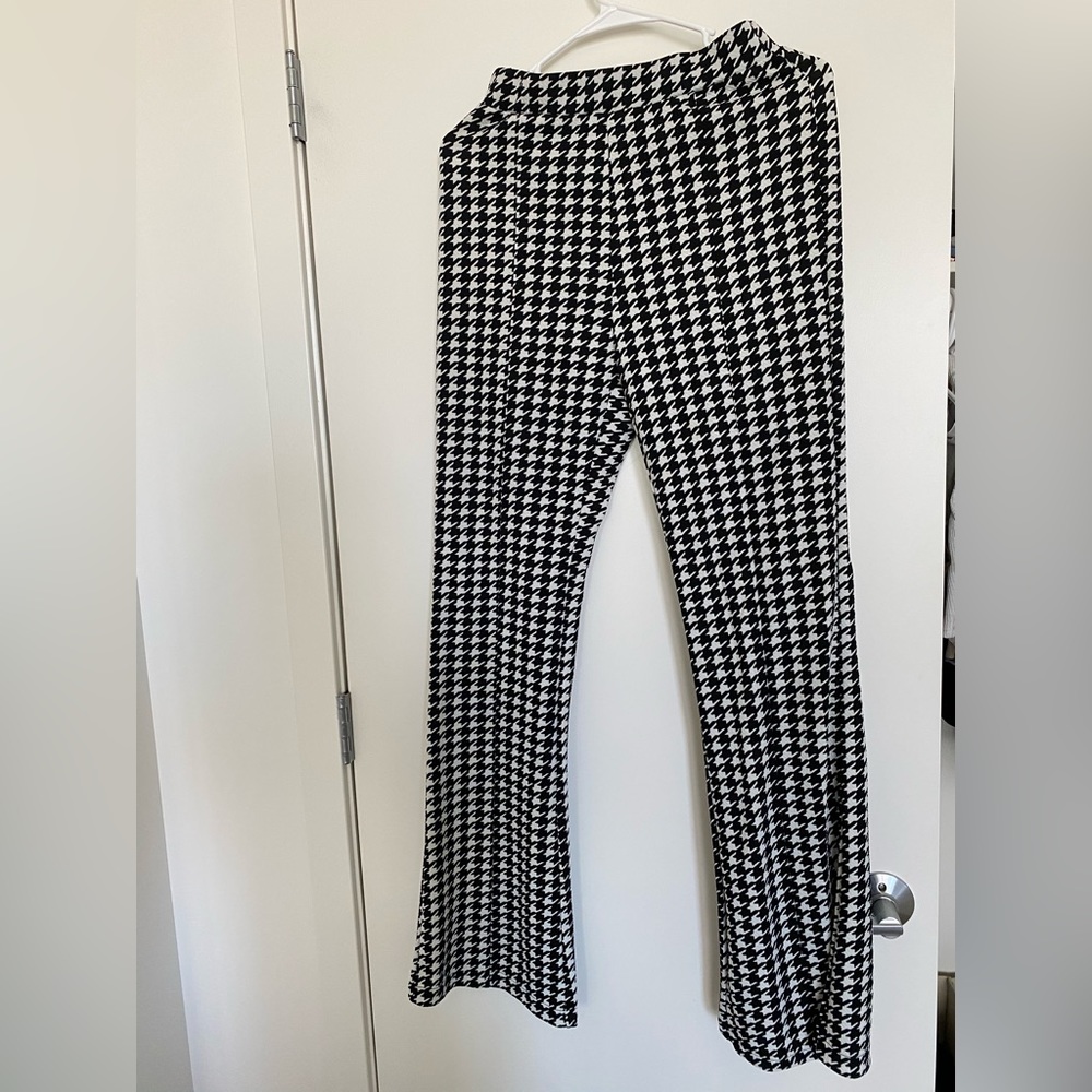 Brand new flare gingham pants